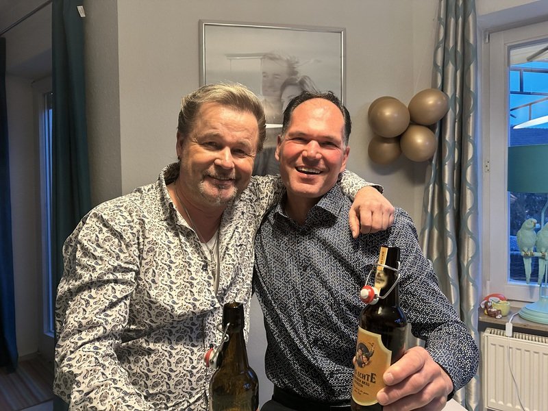 Duo Vintos im Tonstudio bei den Aufnahmen